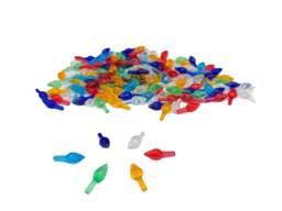 50 Small Multicolored Ceramic Christmas Tree Lights - Twist