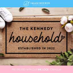 Family Household Welcome Mat - Custom Established Housewarming Gift New Home Door Realtor Closing - thumbnail 1
