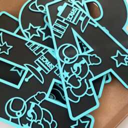 Wooden Space Name Sign - Personalised Plaque Custom Decor Theme Wall Art Nursery - thumbnail 2