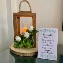 Wood Memorial Lantern Farmhouse Wedding Remembrance Decor - thumbnail 2