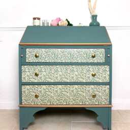 Upcycled Vintage Bureau Decoupaged in William Morris Print - thumbnail 3