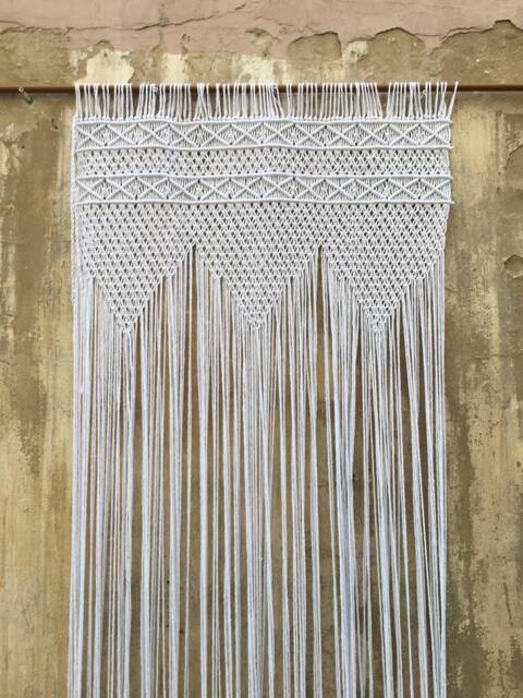 Door Macrame Curtain Hallway Hanging Entryway Decor, Large Hanging - image 1