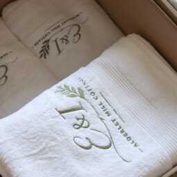 Personalised Towel Uk, Logo Embroidery, Personalised Design, On Towel, Embroidered Face Cloth, Hand Bath Sheet - thumbnail 4