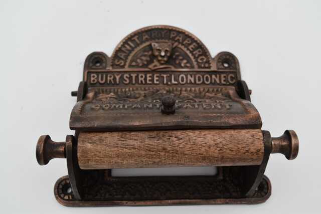 Bury St London Cast Iron - Antique Copper Finish Toilet Paper Holder - image 1