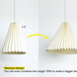 Brownfolds White Paper Origami Lampshade Tipi Mini Single Pack - thumbnail 4