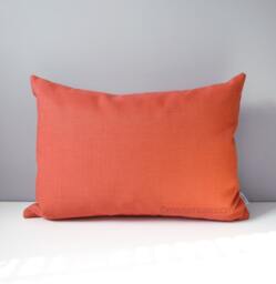 Sale, Decorative Sangria Sunbrella?? Outdoor Pillow Cover in Melon Orange Hue For Patio & Home Decor, Echo Cushion 14x20 - thumbnail 1