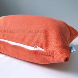 Sale, Decorative Sangria Sunbrella?? Outdoor Pillow Cover in Melon Orange Hue For Patio & Home Decor, Echo Cushion 14x20 - thumbnail 2