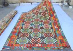 6x8 Kilim Area Rug - Authentic Handmade Wool Natural Vegetable Dyes Rug Afghan Geometric Boho Flat Weave Tribal Bedroom Carpet - thumbnail 1