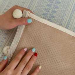 Blue Jacquard Sofa Cover, Anti-Scratch Cat Friendly Couch Slipcover, Non-Slip Summer Protector - thumbnail 3