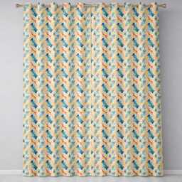 Colour Splash Artistic Drip Abstract Multicolour Readymade Eyelet Ring Top Thermal 100% Blackout Curtains - thumbnail 2