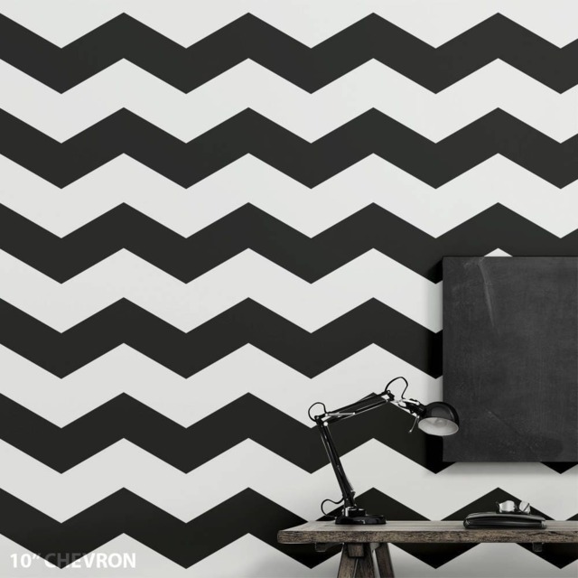 Chevron Strips Decal With Wallpaper Effect . Wall Decor - 15% Discount When Order 5 Sets + Code Wallstripes15 - image 1