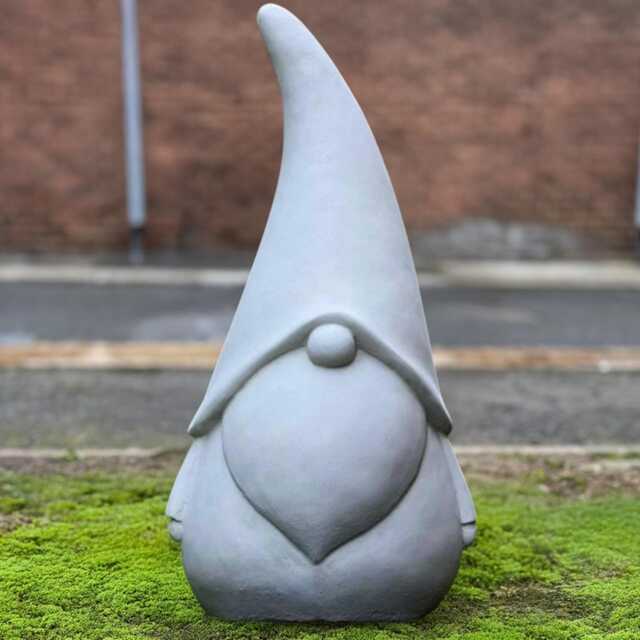 Garden Gnome Figurine Concrete Nordic Statue Handcrafted Holiday Sculpture Scandinavian Folk Art Decor Outdoor Ornament - image 1