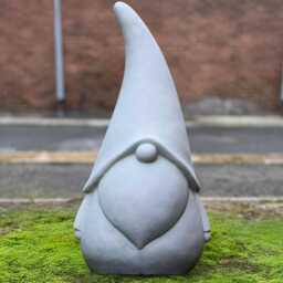 Garden Gnome Figurine Concrete Nordic Statue Handcrafted Holiday Sculpture Scandinavian Folk Art Decor Outdoor Ornament - thumbnail 1
