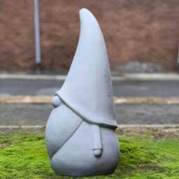 Garden Gnome Figurine Concrete Nordic Statue Handcrafted Holiday Sculpture Scandinavian Folk Art Decor Outdoor Ornament - thumbnail 3