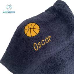 Basketball Towel - Personalised Face Cloth/Hand Bath = Embroidered - thumbnail 3