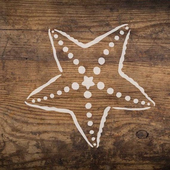 Big Starfish Wall Art Stencil - Wall Stencils Instead Of Decals Easy To Use Stencils For A Quick Room Update Walls - image 1