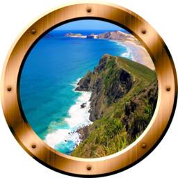 Ocean View Wall Stickers Sea Porthole Peel & Stick Decor - Vwaq Bp33 - thumbnail 2
