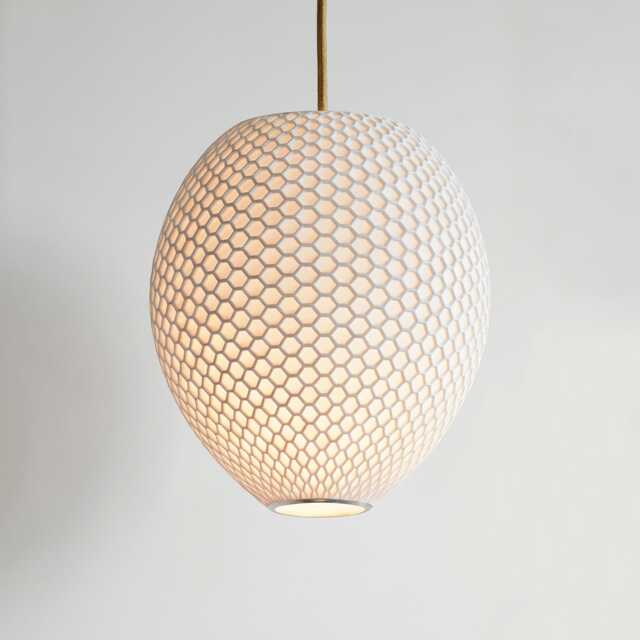 Small Hive Luxury Pendant Light - Beehive-Inspired Modern Designer Ceiling Fixture, Sculptural Statement Lighting 20cmx20cm - image 1