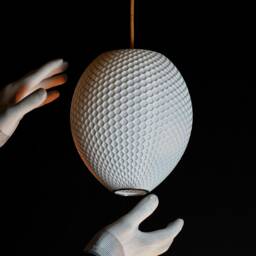 Small Hive Luxury Pendant Light - Beehive-Inspired Modern Designer Ceiling Fixture, Sculptural Statement Lighting 20cmx20cm - thumbnail 2