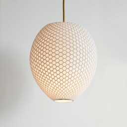 Small Hive Luxury Pendant Light - Beehive-Inspired Modern Designer Ceiling Fixture, Sculptural Statement Lighting 20cmx20cm - thumbnail 1