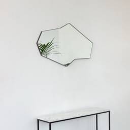 Bapa??? Octagon Freeform Mirror With Bronze Patina Frame - thumbnail 2