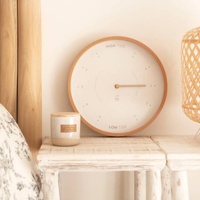 Beige Wood Tide Clock Custom - image 1