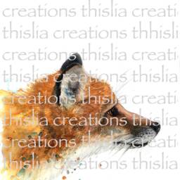 Illustration Of A Fox, An Impression On Paper Drawing, Mixed Techniques - Paint, Pastels, Pencils ... Of Animal Paint - thumbnail 2
