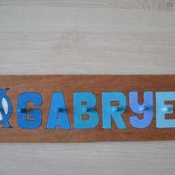 First Name Puzzle/Wooden Toy Educational Customizable First Colors Interlocking Letters - thumbnail 2