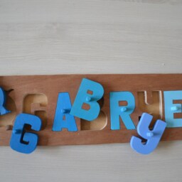 First Name Puzzle/Wooden Toy Educational Customizable First Colors Interlocking Letters - thumbnail 3