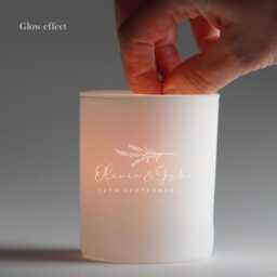 Personalised Wedding Candle - Engraved Soy Wax Favor - Custom Names & Date - thumbnail 3