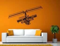 Solar Cells Satellite Space Station Wall Or Window Sticker Decal Vinyl Fathead Mural Decor L2001 - thumbnail 1