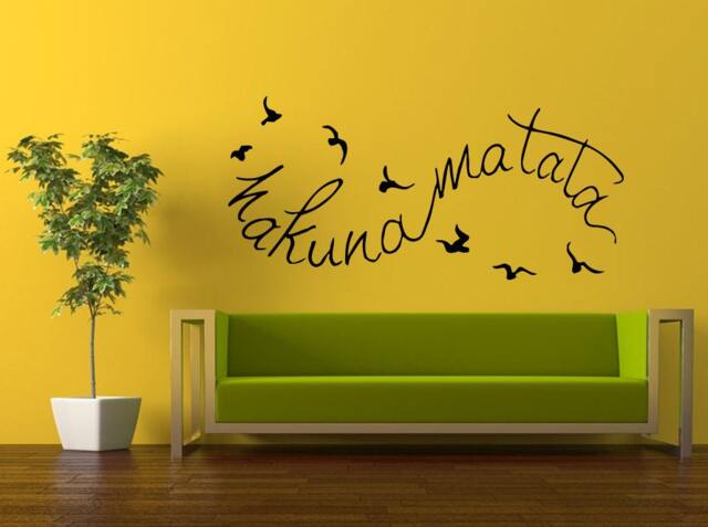 Wall Decal Vinyl Sticker Decals Interior Decor Diy Free Shipping Hakuna Matata It Means No Worries Quote Citation Words Phrase Saying L520 - image 1