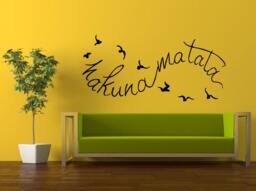 Wall Decal Vinyl Sticker Decals Interior Decor Diy Free Shipping Hakuna Matata It Means No Worries Quote Citation Words Phrase Saying L520 - thumbnail 1