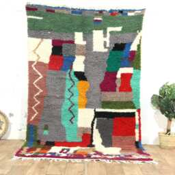 Custom Beni Ourain Rug Handmade Moroccan Wool Area Rug - thumbnail 2