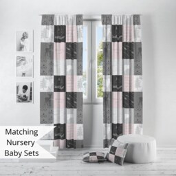 Pink Witchcraft Nursery Curtains Handmade Cotton Blend, Blackout Option - thumbnail 3