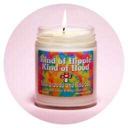 Nag Champa Soy Candle, 100% Hippie Sister Gift, Birthday Candle Funny Candles - thumbnail 1