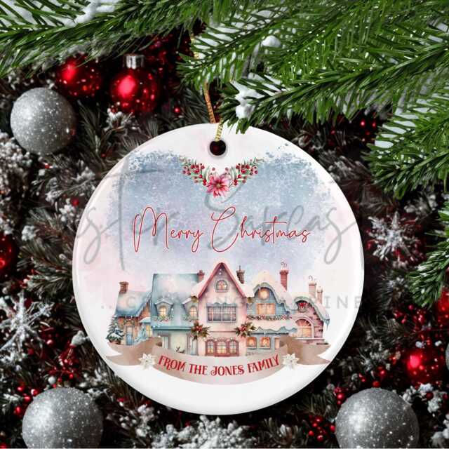 Personalised Christmas Decoration - Family Gift Custom Bauble Stocking Filler Eve Box - image 1