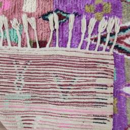 Handmade Wool Boujaad Rug, Moroccan Berber Carpet, Tribal Symbols - 6.72 X 10.20 Ft - thumbnail 4