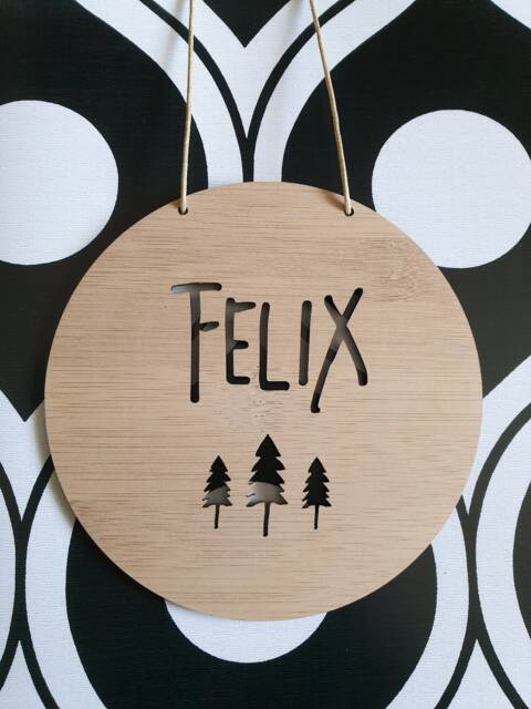 Personalised Name Sign For Child's Bedroom Door - Custom Wall Hanging - image 1
