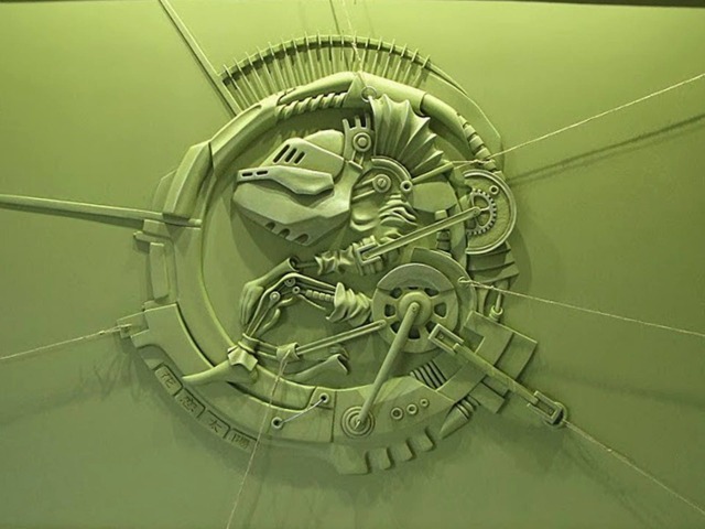 Bas Relief 3D Wall Sculpture Steampunk Art Sculptural Painting Home Relief 3D Modern - image 1