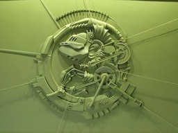 Bas Relief 3D Wall Sculpture Steampunk Art Sculptural Painting Home Relief 3D Modern - thumbnail 1