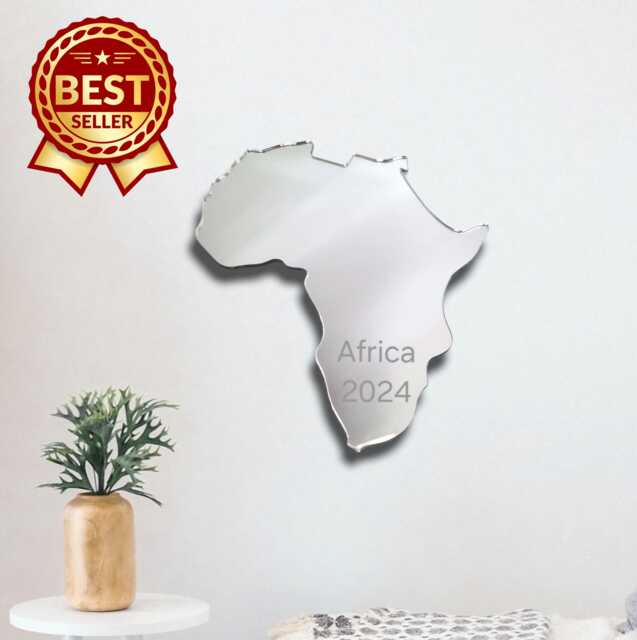 Africa Map Acrylic Mirror Personalized Wall Art Decor - image 1