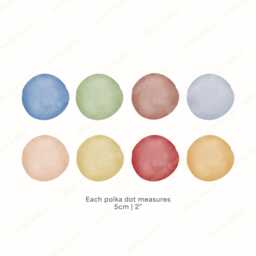 Pastel Polka Dot Wall Decals - Fabric Peel & Stick Watercolour Sticker Set For Kids Rooms & Nursery - thumbnail 2