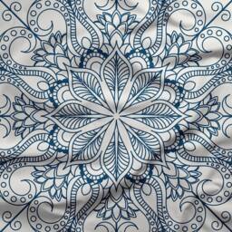 Floral Mandala Wall Tapestry 100% Cotton Ethnic Art - 78x59 Inches - thumbnail 2