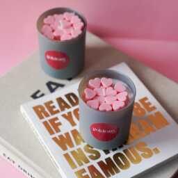 Love Scented Jar Candle Vegan Soy Wax, Romantic Gift - thumbnail 4