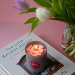 Love Scented Jar Candle Vegan Soy Wax, Romantic Gift - thumbnail 2