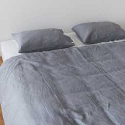 White Fitted Sheet - 100% European Linen Bed Stonewashed Bedding Queen King Full Breathable Natural Customizable - thumbnail 4