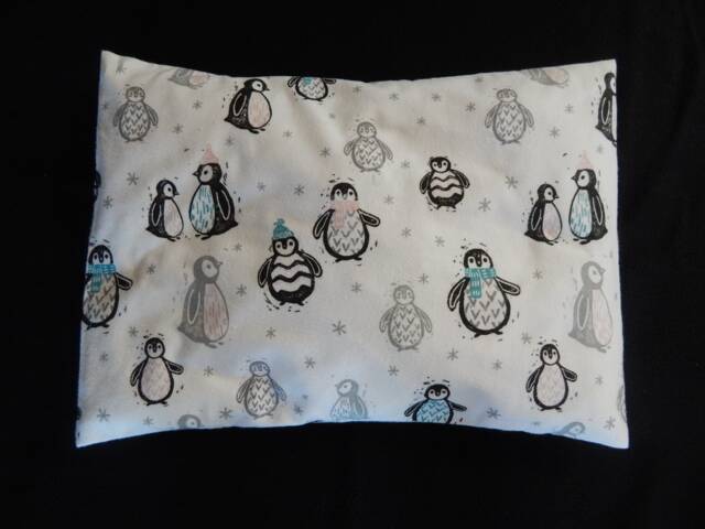 Penguin Colorful Flannel Pillow Case/ Newborn Toddler Children Kids Girl's Case - image 1
