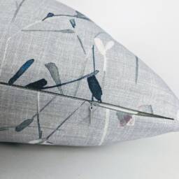 John Lewis & Partners Nerine Cotton Blue Grey Cushion Cover/ Pillow Cover Throw Cover. Retro Scandi Style Linen Blend - thumbnail 2
