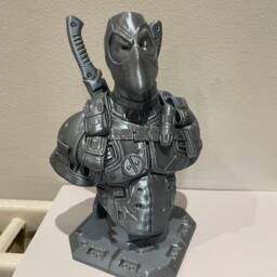 3D Printed Deadpool Bust High Detail, 8-Inch Tall - thumbnail 4
